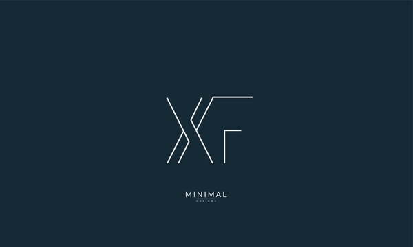 Alphabet letter icon logo XF