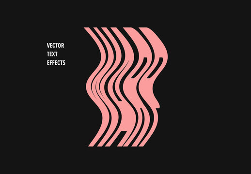 Vector Warp Text Effect Mockups