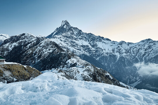 Landscape of mountain. Mardi Himal trek