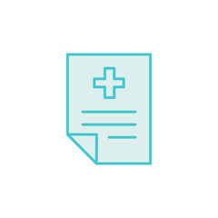 Obraz premium Icon medical report line design template