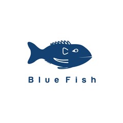 Blue Fish Logo Vector Symbol Templates Design Art