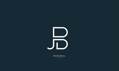 Alphabet letter icon logo JB