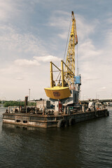 Fototapeta premium cranes in harbor