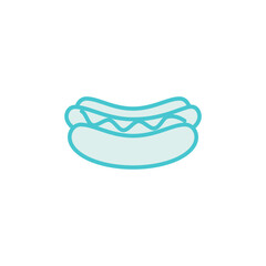 Icon hotdog design illustration template