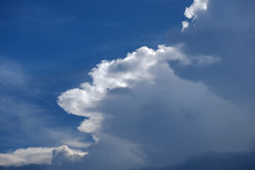 Fototapeta na wymiar soft focus cloud and blue sky in the shiny day