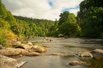 River Don at the Lords Throat near Inverurie Aberdeenshire Scotland