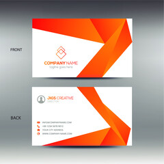 Red Abstract Business Card Template