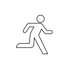 Fototapeta na wymiar line of people running, icon vector
