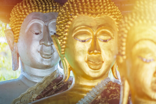 Golden Buddha statue background