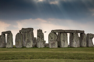 Naklejka premium Stonehenge, Salisbury, Wiltshire England Standing neolithic stones 