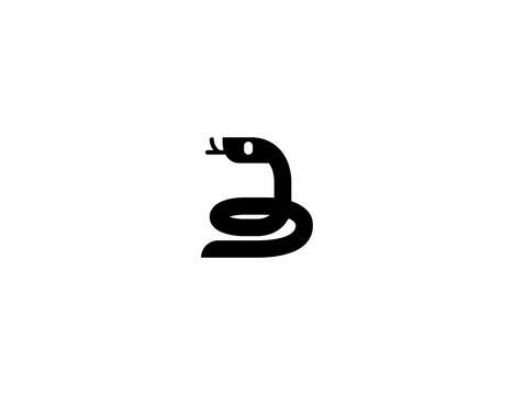 Snake vector flat icon. Isolated green snake emoji illustration