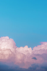Aesthetic background pink clouds sky - 358583225