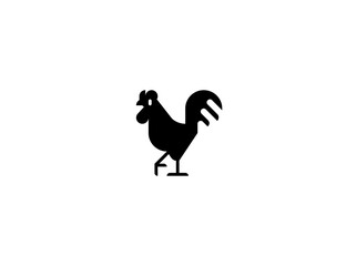Rooster vector flat icon. Isolated rooster, cock emoji illustration