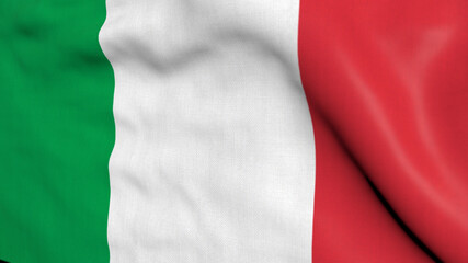 Fabric wavy texture national flag of Italy