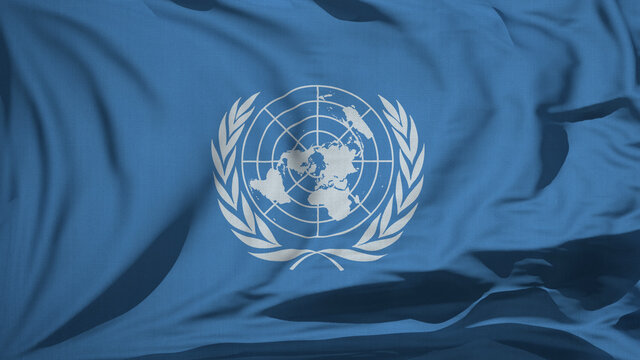 Fabric wavy texture of UN United Nations