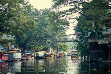 Fototapeta na wymiar Alleppey Backwaters Kerala. Boat trip