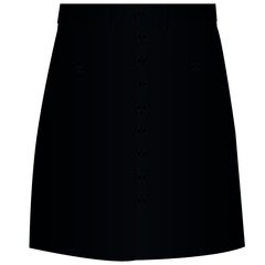 Black Utility Skirt vector illustration