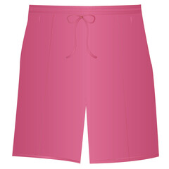 Pink Oversized Jogger Shorts vector illustration