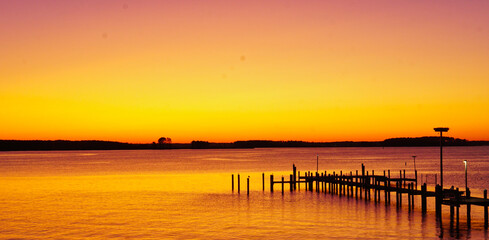 Fototapeta na wymiar Beautiful scene before the sunrise ,near the sea beach.