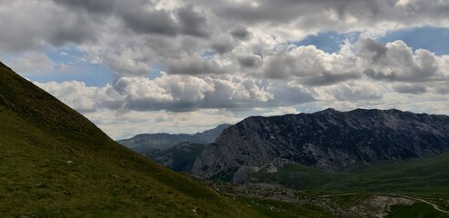 mountain landscape with clouds