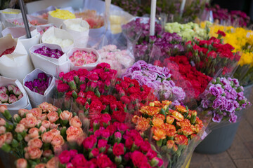 Bouquet of flower in market