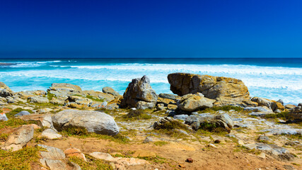 Fototapeta na wymiar It's Stones on the coast of the Atlantic Ocean, South Africa