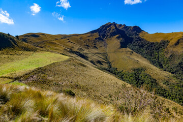 Andean landscape in the central highlands of Ecuador