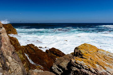 Fototapeta na wymiar It's Landscape of the Atlantic Ocean and the rock