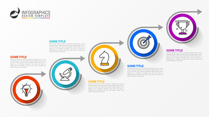 Infographic design template. Creative concept with 5 steps