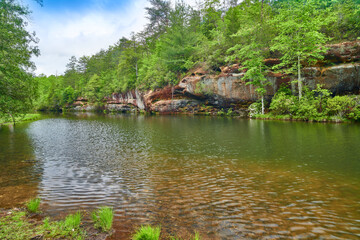 Fototapeta na wymiar Pickett Lake at Pickett State Park, TN.