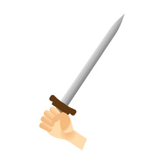 hand holding a sword