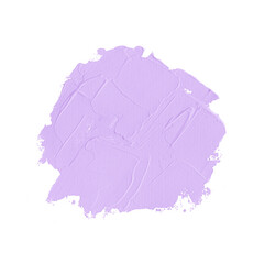 Pastel violet paint smudge isolated on white background image. Abstract paint design for any creative idea.
