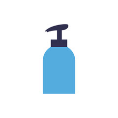 Hands sanitizer bottle flat style icon vector design
