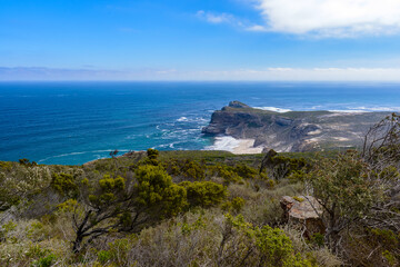 It's Cape of Good Hope, the southern tip of Africa, because it was once believed to be the dividing point between the Atlantic and Indian Oceans.
