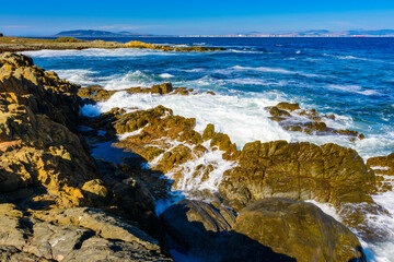 It's Part of the Robben island and the Atlantic Ocean, South Africa