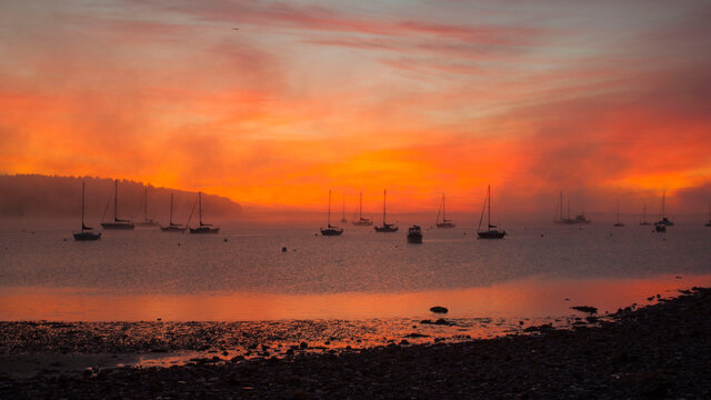 Penobscot Bay Foggy Sunrise