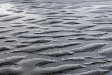 The black sands of an Icelandic beach