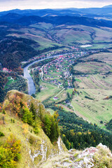 View from the top of Thee Crowns (Trzy Korony) in Pieniny National Park, Poland © Milosz Maslanka