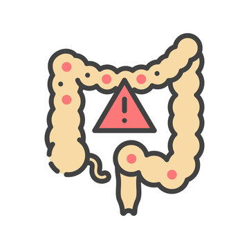 colon with red warning sign clip art preview