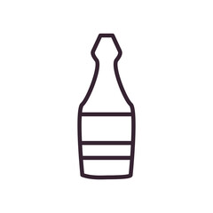 Beer bottle line style icon vector design