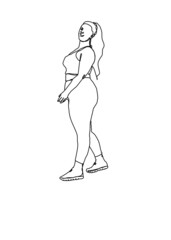 drawing line, model poses for posing and exercising
