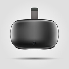 Realistic VR virtual reality glasses isolated on white background. VR gaming headset illustration for apps, ads and websites. Vector illustration.