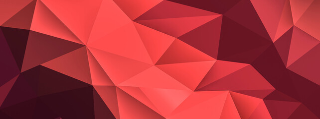 Obraz premium Abstract red low poly banner concept background