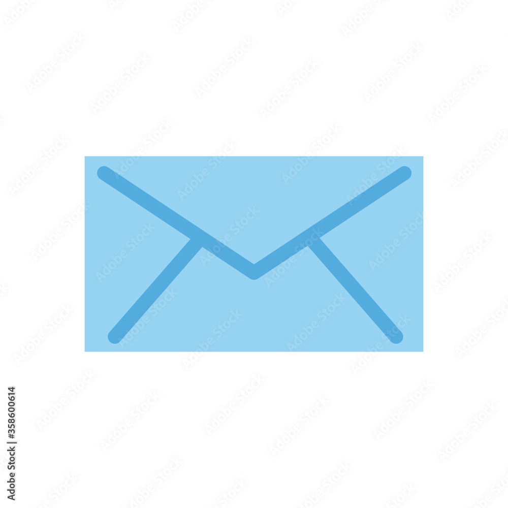 Poster envelope message flat style icon vector design