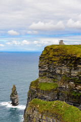 Rocks of Cliffs of Moher (Aillte an Mhothair), edge of the Burren region in County Clare, Ireland. Great touristic attraction