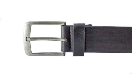 man belt on white background, isolated man belt