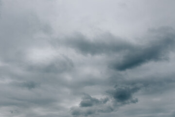 Dark clouds move across the sky