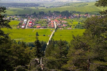 Village under Chopok peak - Pavcina Lehota view from Demanovska mountain.