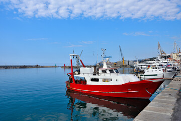 the port of Imperia Oneglia Liguria Italy