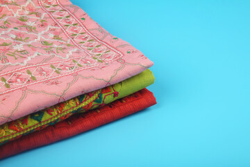 Indian made women's traditional dress Kurta with embroidery design